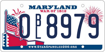 MD license plate 0BL8979