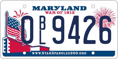 MD license plate 0BL9426