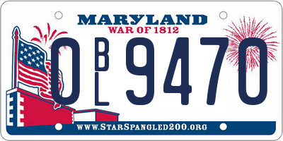 MD license plate 0BL9470
