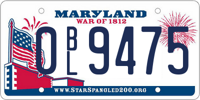 MD license plate 0BL9475