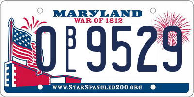 MD license plate 0BL9529