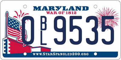 MD license plate 0BL9535
