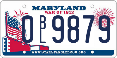 MD license plate 0BL9879