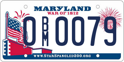 MD license plate 0BM0079