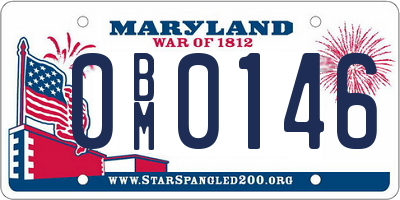 MD license plate 0BM0146