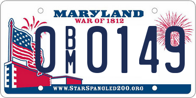 MD license plate 0BM0149