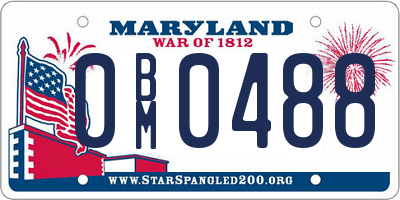 MD license plate 0BM0488