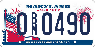 MD license plate 0BM0490