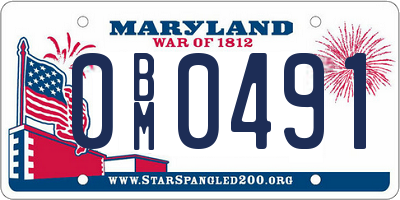 MD license plate 0BM0491