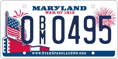 MD license plate 0BM0495