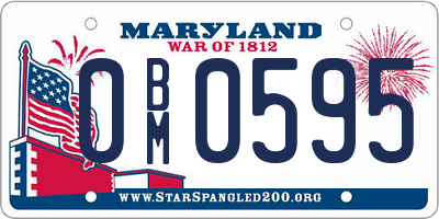 MD license plate 0BM0595