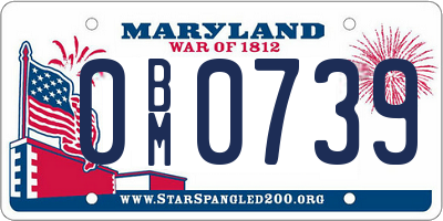 MD license plate 0BM0739