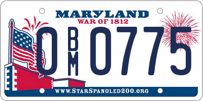 MD license plate 0BM0775