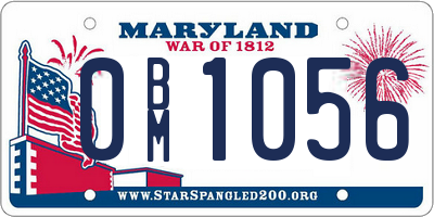 MD license plate 0BM1056