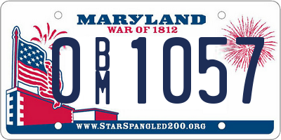 MD license plate 0BM1057