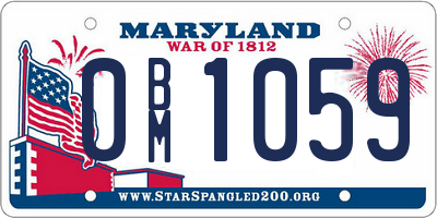 MD license plate 0BM1059