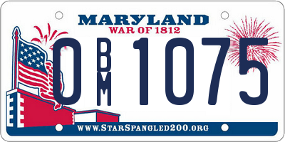 MD license plate 0BM1075