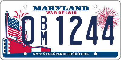 MD license plate 0BM1244