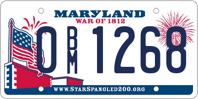 MD license plate 0BM1268