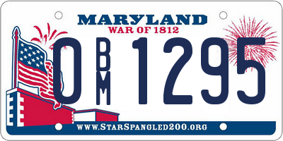 MD license plate 0BM1295