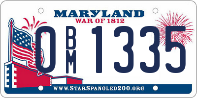 MD license plate 0BM1335