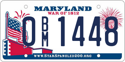MD license plate 0BM1448
