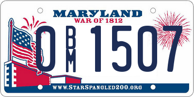 MD license plate 0BM1507
