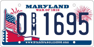 MD license plate 0BM1695