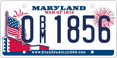 MD license plate 0BM1856