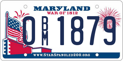 MD license plate 0BM1879
