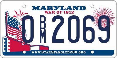 MD license plate 0BM2069