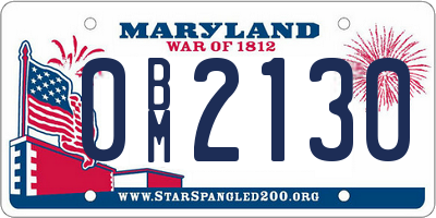 MD license plate 0BM2130
