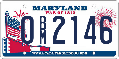 MD license plate 0BM2146