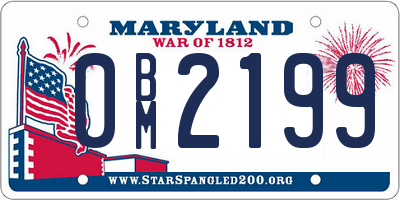 MD license plate 0BM2199