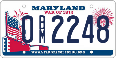 MD license plate 0BM2248