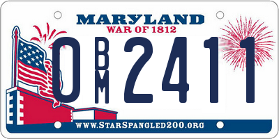 MD license plate 0BM2411