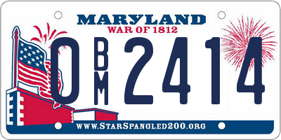 MD license plate 0BM2414