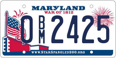 MD license plate 0BM2425