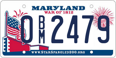 MD license plate 0BM2479
