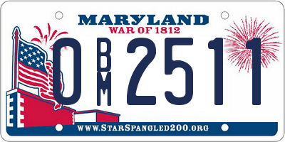 MD license plate 0BM2511
