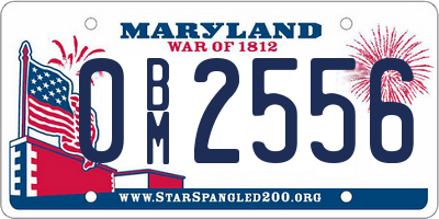 MD license plate 0BM2556
