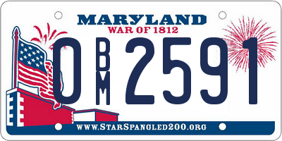 MD license plate 0BM2591