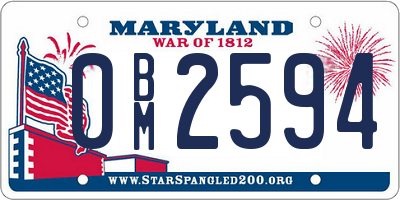 MD license plate 0BM2594