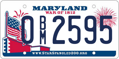 MD license plate 0BM2595