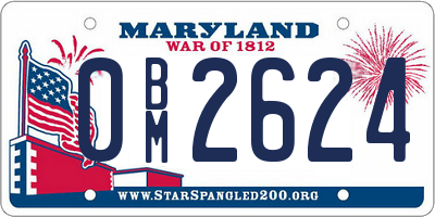 MD license plate 0BM2624