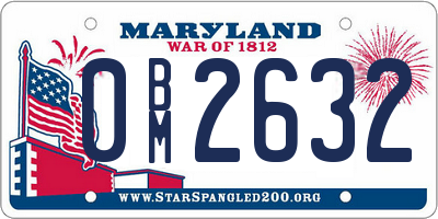 MD license plate 0BM2632