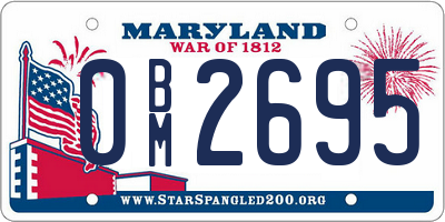 MD license plate 0BM2695
