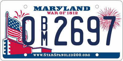 MD license plate 0BM2697