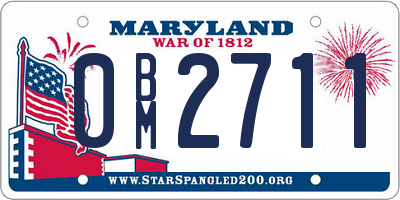 MD license plate 0BM2711