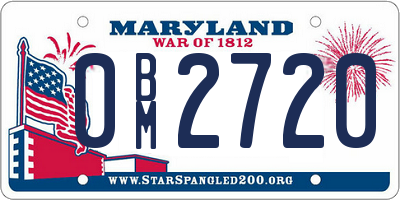 MD license plate 0BM2720